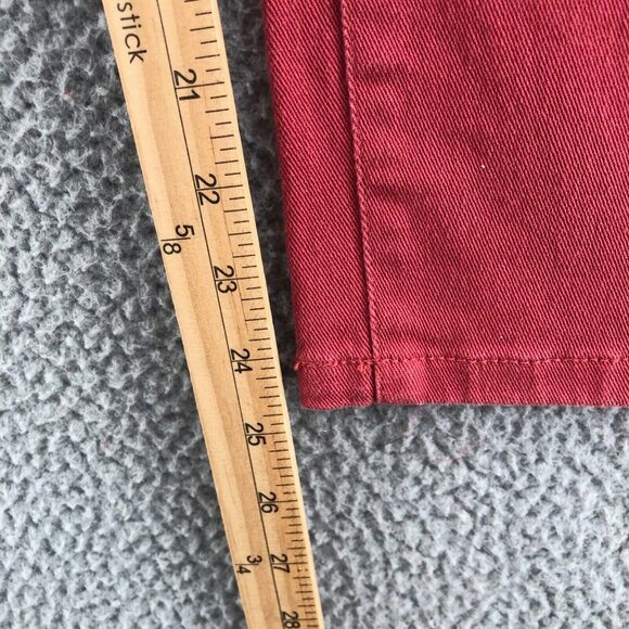 Lauren Ralph Lauren Jeans Womens 14 Red Cropped Modern Straight Stretch Twill - Picture 10 of 12